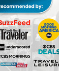 Recommended by BuzzFeed, Good Morning America, and others. Air Travel Tray Cover And Seat Back Organizer For Flights advertised.