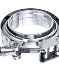 V Band Clamp Quick Release Set Stainless Steel With Flange For Exhaust Systems Turbo Downpipes And High Pressure Applications 3 Inch