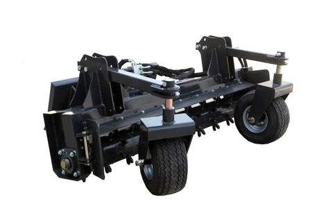 72 Inch Beefy Heavy Duty Power Rake Skid Steer Attachment For Landscaping And Construction With Wide Raking Coverage