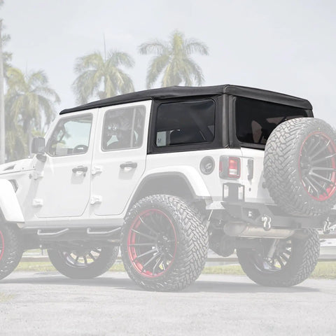 Replacement Soft Top Kit For 2010 2017 Jeep Wrangler 2 Door With Tinted Rear Windows Black Diamond Fabric Installed