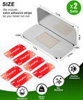 Ultra Thin 0.12 Inch Neodymium Magnetic Cabinet Catch With No Drill Adhesive Mount Flush Fit Magnetic Door Latch shown with adhesive strips