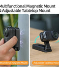 Magnetic Mount Stand For Osmo Nano Camera With 360 Degree Rotation And Vertical Horizontal Adjustable Angles Foldable Desktop Base Versatile Holder Bracket