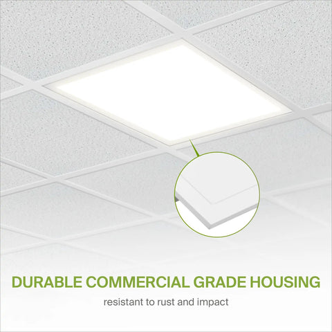 2x2 LED Flat Panel Light 25W Dimmable Backlit Ceiling Panel For Office 3500K To 5000K Adjustable DLC Listed 3472 LM
