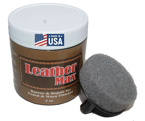 Leather Refinish And Restore 4 Oz Jar For Furniture Leather Repair And Color Renewal with sponge applicator