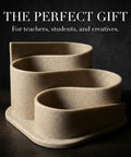Must Have Aesthetic Desk Organizer For Modern Workspaces With Boho Pen Holder And Neutral Beige Desk Accessories in wave shape.