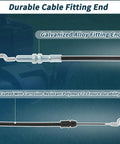 Shift Cable For AT4 All Terrain Field And Brush Mowers Replacement 351311 Fits Most Models, galvanized alloy end detail.