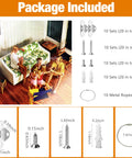 Anti Tip Furniture Anchors 10 Pack For Baby Proofing And Home Safety Wall Straps with components and their dimensions.