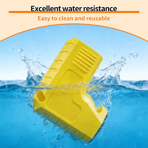 Table Saw Dust Collector Adapter submerged, demonstrating water resistance, gravity-powered dust collection for workshop use.