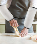 Waterproof Oilproof Arm Sleeves For Kitchen And Garage Work Hella Thick White Elastic Guards protect while kneading dough.