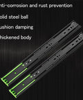 20-Pair Soft Close Side Mount Drawer Slides Full Extension Telescopic Cabinet Rails showing solid thickened steel construction.