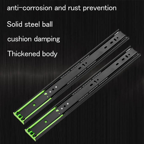 20-Pair Soft Close Side Mount Drawer Slides Full Extension Telescopic Cabinet Rails showing solid thickened steel construction.