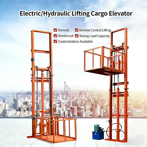 Heavy Duty Hydraulic Scissor Lift Table 2200 Lbs Capacity 33 Ft Height showing electric hydraulic cargo elevator design.