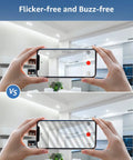 Comparison of flicker-free view from Non Dimmable 4W GU10 LED Light Bulbs 5000K Daylight White For Recessed Track Lighting 6 Pack