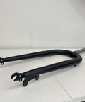Side view of Beefy Fat Tire 26X4 Inch Threaded Steel Rigid Bike Fork for MTB and Road Cruisers, 1 Inch Steerer, black finish
