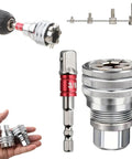 All Purpose Universal Socket Wrench Tool Set With Auto Adjusting Ten To Nineteen Millimeter Sockets for Three Eighths Inch Drive
