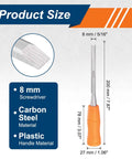 5 16th Inch Carbon Steel Beveled Edge Wood Chisel With Plastic Non Slip Handle Orange Grip For Woodworking Carving And DIY Projects