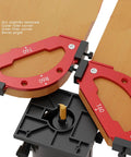 Killer DIY Router Radius Jig Set with red arc chamfer templates for R60 and R60, ideal for precise corner edging.