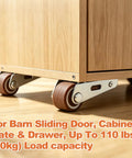 Heavy Duty Vertical Track Roller Wheels For Sliding Doors Built Badass To Kill Sagging Drag, close-up of wheels on cabinet