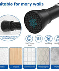 Close-up of Black Tension Curtain Rod 28 To 48 Inch No Drill Adjustable Spring Rod with skid-resistant end on various surfaces