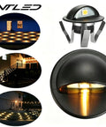 Pack Of 20 Warm White Low Voltage LED Deck Lights Kit For Outdoor Garden Pathway Recessed Landscape Lighting Black Housing Easy Install