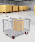 4 In 1 Beefy Heavy Duty Platform Cart With Cage 40 By 24 Inches 440 Lb Capacity Foldable Steel Hand Cart with box