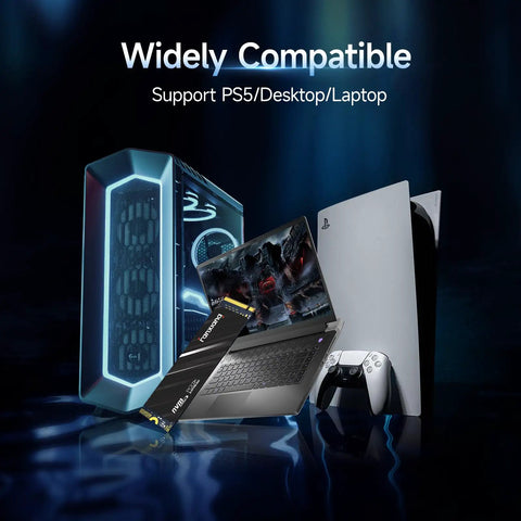 500GB NVMe PCIe Gen4 M2 SSD Upgrade For PC, Laptops, And PS5 Up To 4700 MBps With 3D NAND SLC Cache, Snappy Load Times, Smooth Boots, Game Changing Internal Storage For Fast Responsive Performance. compatible with PS5, desktop, and laptop