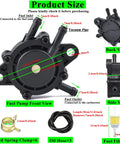 Universal Gas Vacuum Fuel Pump With Filter And Oil Hose Beefed Up Heavy Duty Design compatible with engines, shown in detail