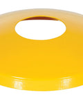 Heavy Duty Steel Dome Covers For 4.5 Inch Bollards in slick yellow finish, durable safety shield design.
