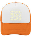 Lightweight Washed Distressed Womens Baseball Cap With Adjustable Buckle Back, Casual Dad Vibe Hat, orange and white design