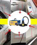 Paintless Dent Puller Kit With Digital Display Power And Time Dent Repair Tools For Car Induction Heater Machine shown on car dents