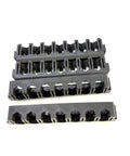 Pro Grade 7-Slot Bit Holder Set 4 Pack Black Plastic Storage Organizers for Drill Bits and Fasteners Heavy Duty Replacement Part Built Tough to Protect and Keep DEWALT Bits Neat and Ready
