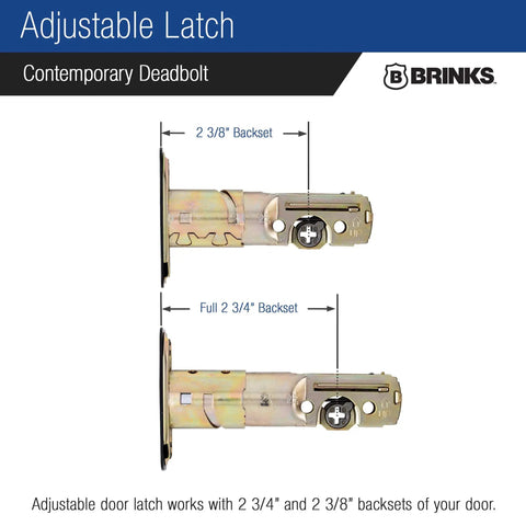 Diagram showing adjustable latch for Single Cylinder Deadbolt Door Lock For Front Door With Keyed Entry Pick Resistant Security