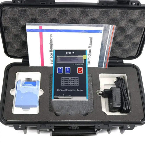 Portable Surface Roughness Tester With Backlit Digital Display For Ra Rz Rq Rt Measurements And A Handy Compact Profilometer Gauge For Precision Surfaces Surftest Style Easy To Use In Tight Spaces