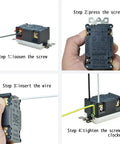 Bang For The Buck 15 Amp GfcI Outlet Set Hella Weather Resistant With Bright Led Indicator installation steps in four images.