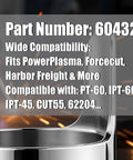 Double Pointed Plasma Torch Spacer Guide Compatible With IPT-45 IPT-60 PT60 Torches And More Replacement For 60432