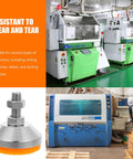 Rock Steady Adjustment And Zero Wiggle Room For Heavy Machinery Support Heavy Duty Leveler Feet with thick non slip rubber base near milling machines.