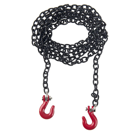 Mini Metal Trailer Chain With Tow Hook RC Car Decoration for 1x10 Scale Crawlers Black Red