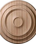 Red Oak Carved Ceiling Medallion, 24 Inch Outer Diameter, 2 1/4 Inch Projection, Traditional Style With Classic Vibe, Hand Sanded And Ready For Stain