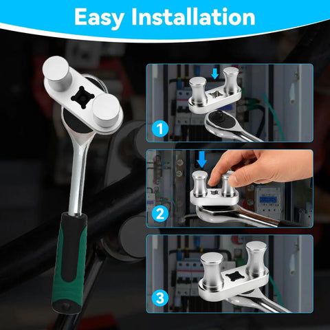 Heavy Duty 1/2 Inch Ratchet Cable Bender Tool For Electrical Wire Up To 750 Mcm installation steps with precision aluminum construction.
