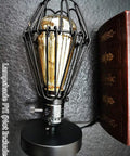 Vintage Edison Desk Lamp With Industrial Loft Vibe, E26/E27 Plug In On Off Switch, Black Metal Base, Retro Decor