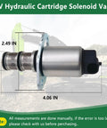 12V Hydraulic Cartridge Solenoid Valve For Chelsea 277 Series PTO Replaces 38012312 with size dimensions displayed