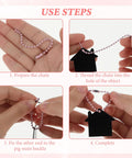 Step-by-step guide using 400 Pcs Ball Bead Chain Set With 3.94 Inch Dog Tag Chains Includes 100 Silver Replacement Buckles For Jewelry Making And DIY Crafts