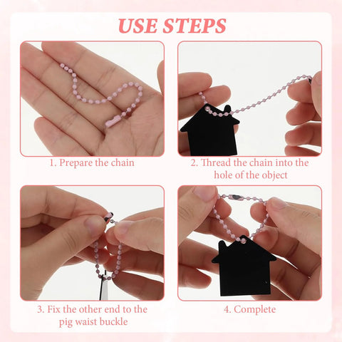 Step-by-step guide using 400 Pcs Ball Bead Chain Set With 3.94 Inch Dog Tag Chains Includes 100 Silver Replacement Buckles For Jewelry Making And DIY Crafts