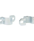 Black Front Sway Bar Mount Saddle For Cars And SUVs, Heavy Duty Front Suspension Mount, Premium Quality Sway Bar Hardware, Direct From Factory Pricing, REV237.0002, silver metal pair
