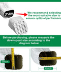 Two Pack Type A Downspout Extenders For 3x4 Inch Gutters With Leaf Guard Easy Install Diverter Outlet Filter size guide