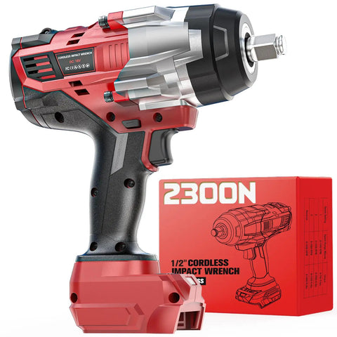 Cordless 1/2 Inch Impact Wrench Beefy 1700 Ft Lbs Torque, 4 Modes, LED Light, Milwaukee 18V Battery Compatible Bare Tool