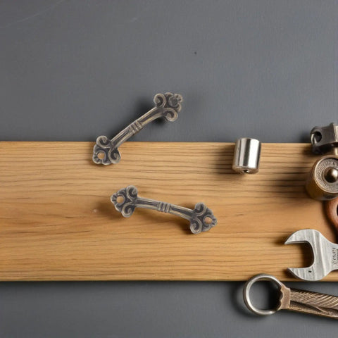Retro Drawer Knobs Vintage Jewelry Box Pulls Metal Cabinet Handles Miniature Furniture Hardware For Home Decor And Craft Projects No Brainer Install With Smooth Burr Free Grips on wooden board
