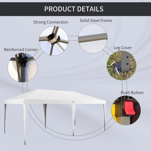 Heavy Duty 10 By 19.2 Ft Pop Up Canopy Tent For Parties And Events product details with truss reinforced frame and push button