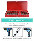 Heavy Duty Hexagon Wrench Set With Ratchet Socket Combo Featuring Spline And Star Bits Solid Metric Driver Kit in red case