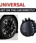 4 Pcs Black Wheel Center Hub Caps Snap In Cover Universal Fit Heavy Duty Abs Build Tough As Nails Street Ready Auto Shield For Everyday Cruising And Long Lasting Protection on a car wheel.